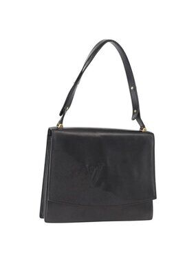 Authentic LOUIS VUITTON Opera Line Delph Shoulder Bag Leather Black M63932 LV